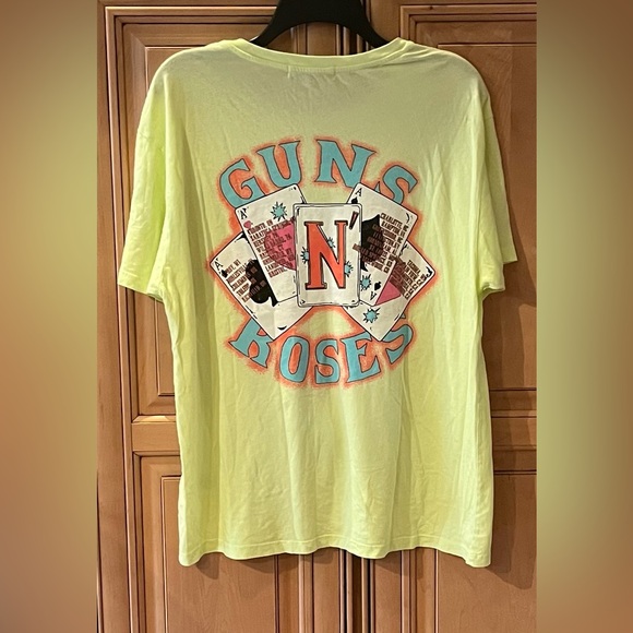 NWOT Daydreamer Guns N' Roses Cards Boyfriend Tee Shirt - Picture 10 of 16